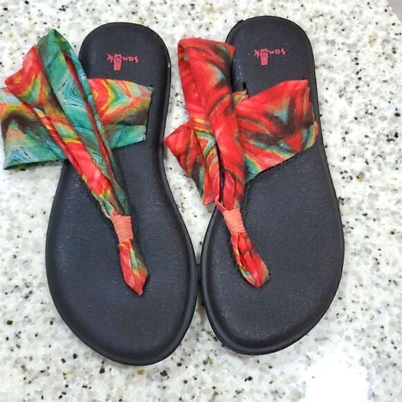 Sanuk Yoga Sling Sandals Multicolor Tie Dye Womens 7 - Picture 6 of 7